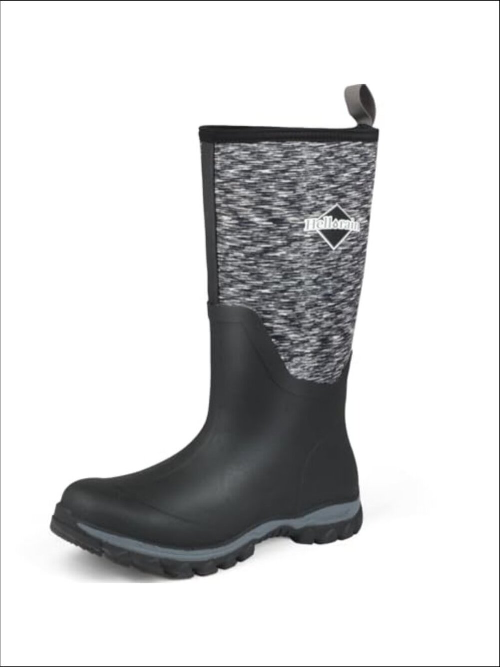 Hellorain Neoprene Rubber Waterproof Mid-Calf Rain Boots Non-Slip Lightweight